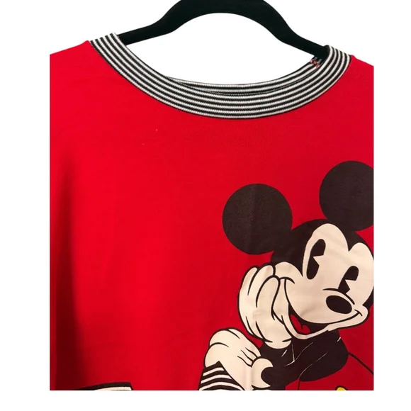 Vintage Mickey & Co. Disney Red Long Sleeve Sleep Shirt Nightgown Size Large - Picture 9 of 9